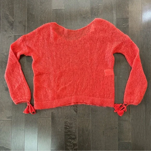 Sezane Dickey Mohair Merino Sweater Tassel Boho Open Knit Lightweight M - Picture 2 of 10